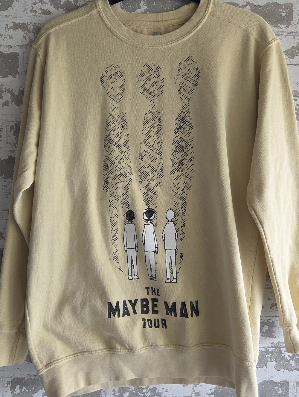 AJR The Maybe Man 2024 Tour Sweatshirt - Yellow Small